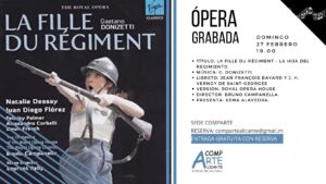 Ópera grabada «La fille du régiment» de G. Donizetti sobre libreto de Jean François Bayard y J. H. Vernoy de Saint-Georges