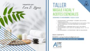 Taller masaje facial y aceites esenciales