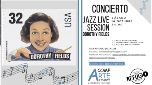 cartel del concierto live jazz session Dorothy Fields
