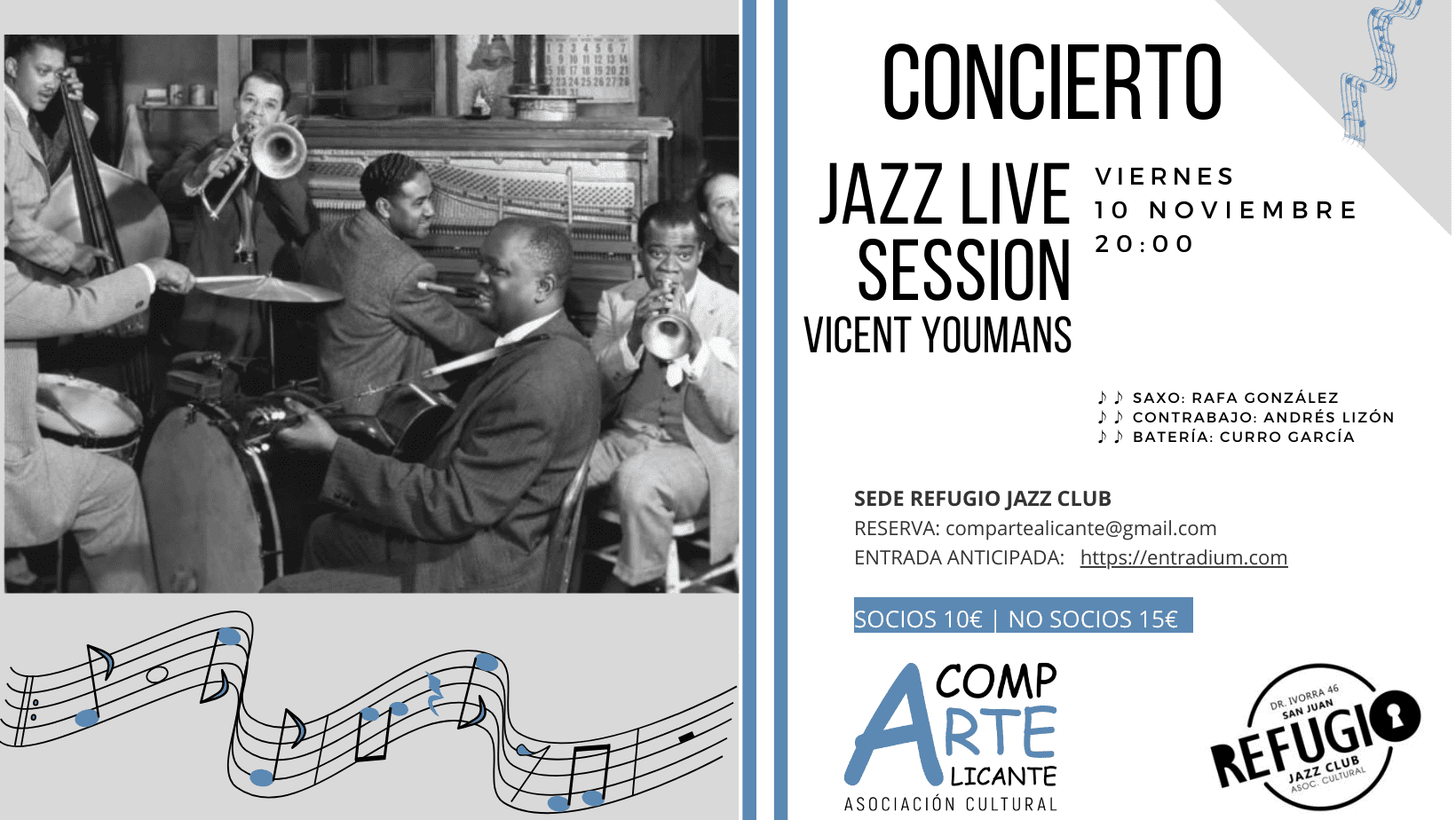cartel jazzlivesession Vicent Youmans
