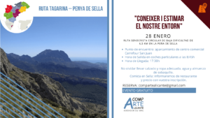 cartel ruta senderista Tagarina - Penya de Sella
