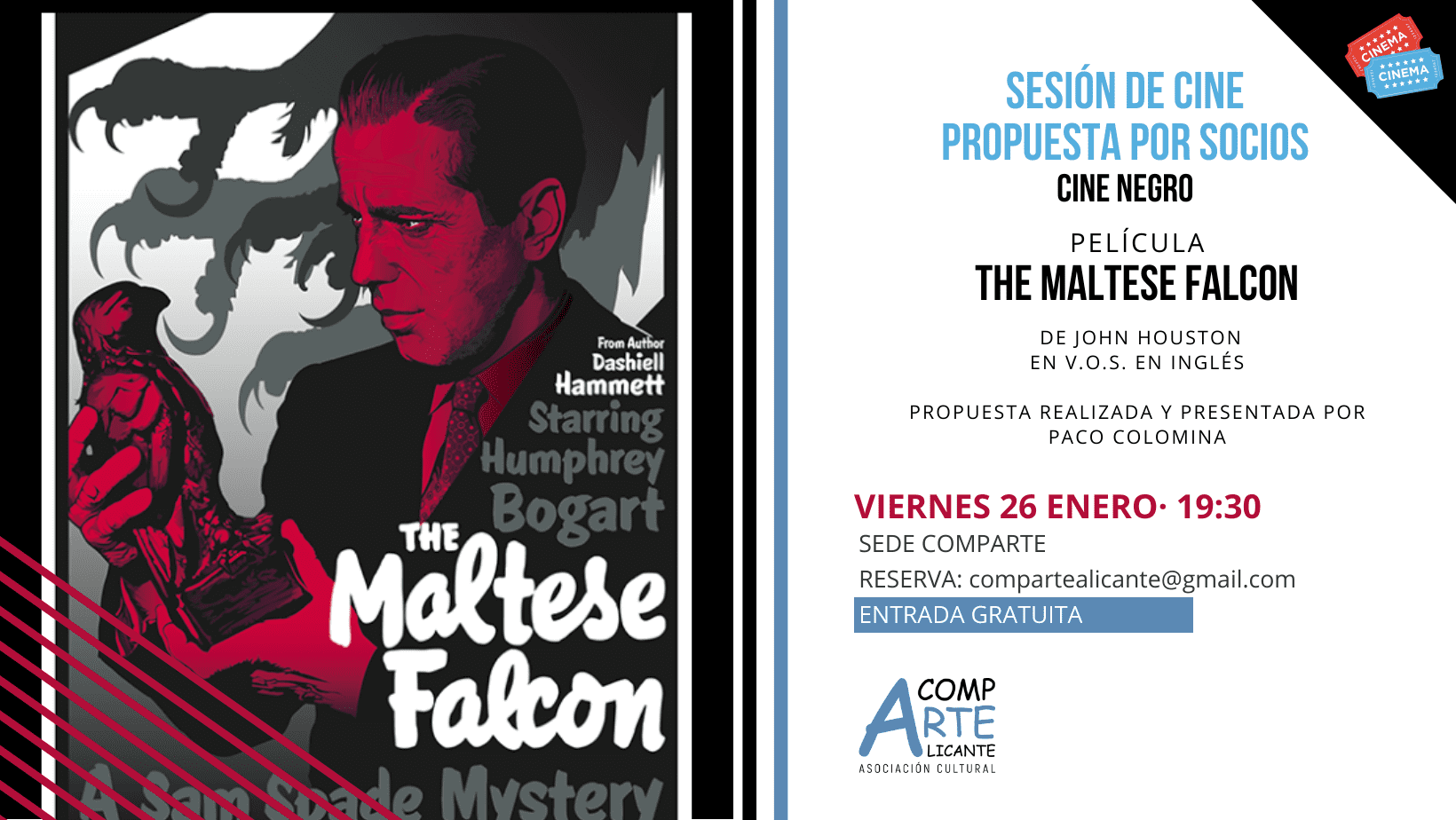 cartel de la película el halcón maltés