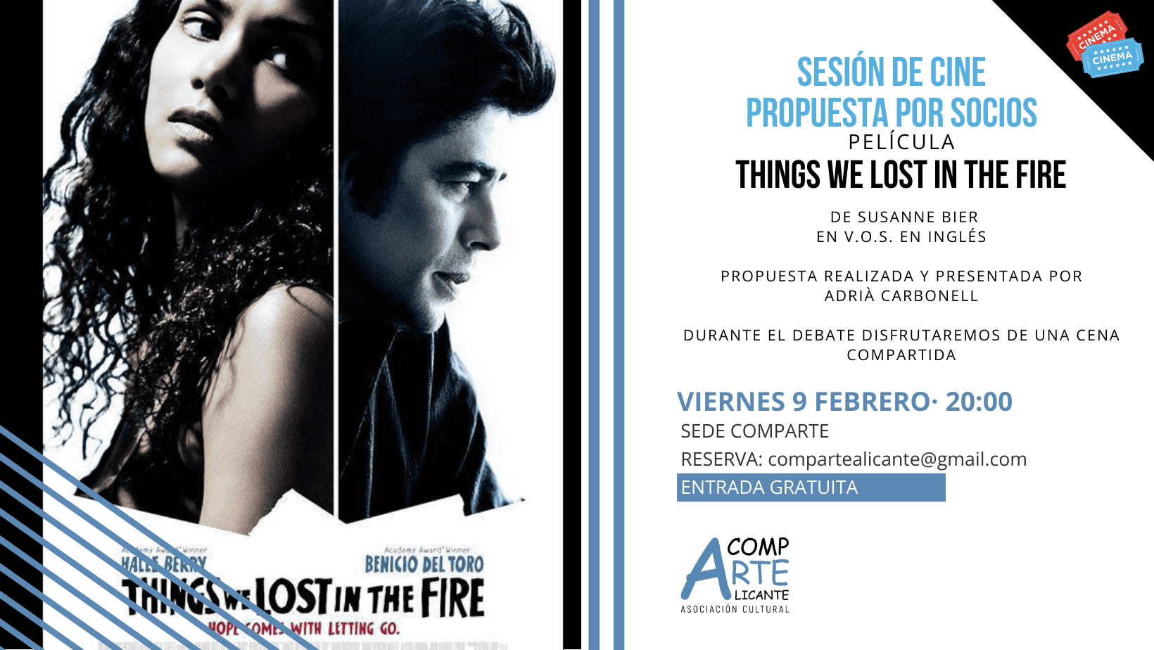 cartel de la película cosas que perdimos en el fuego