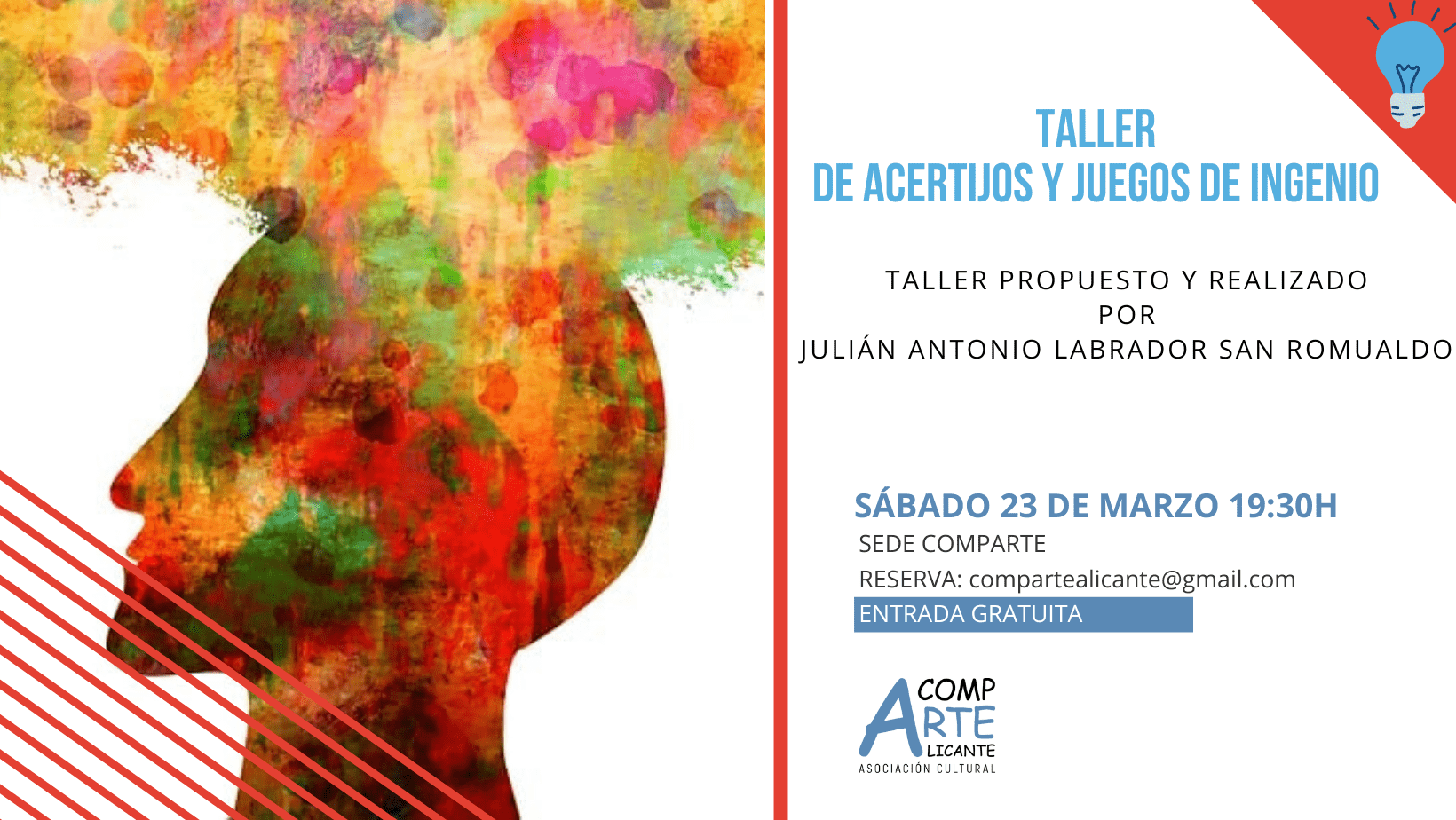 CARTEL DEL TALLER DE ACERTIJOS Y JUEGOS DE INGENIO
