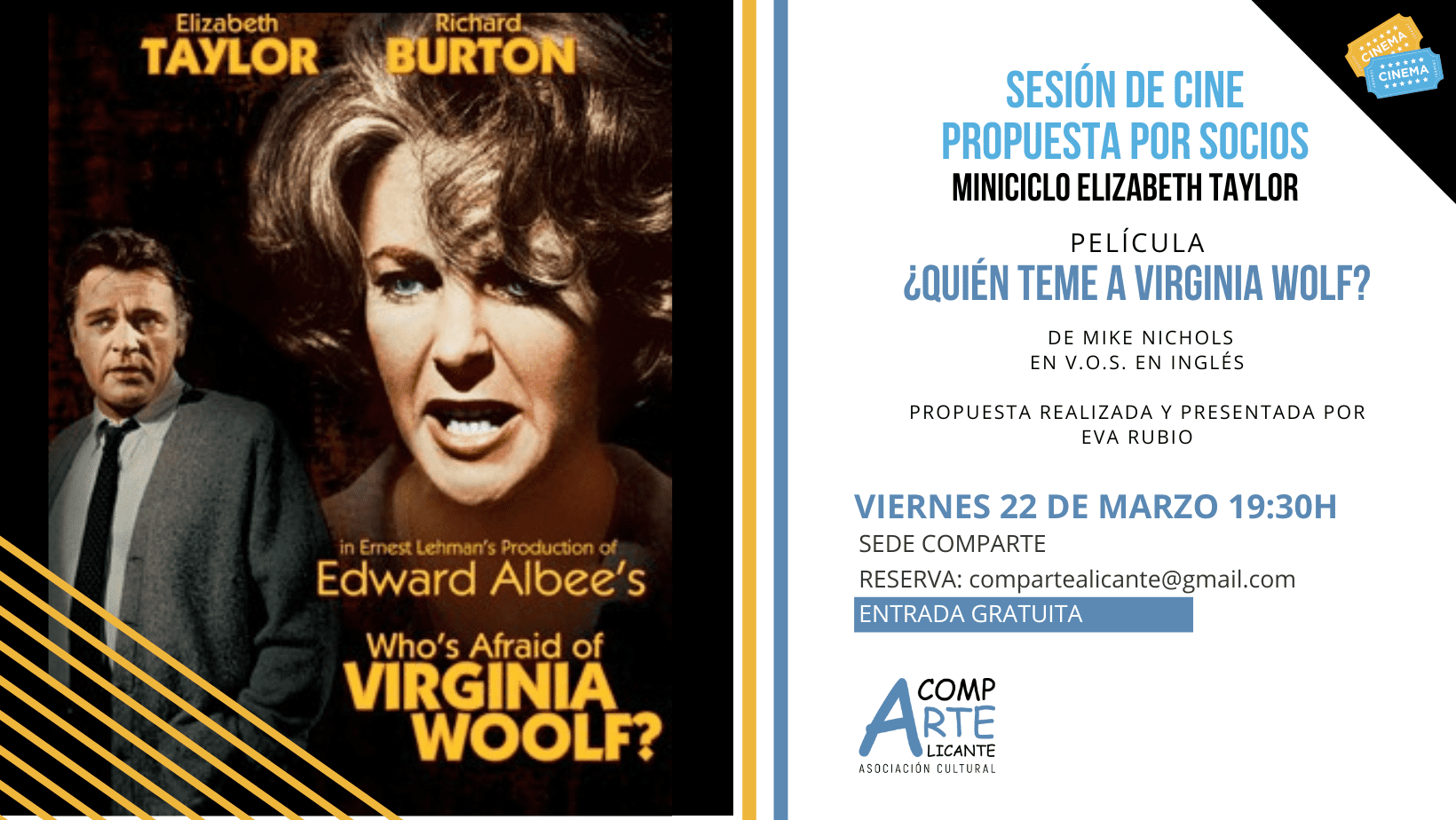 cartel de la película ¿Quién teme a Virginia Wolf?