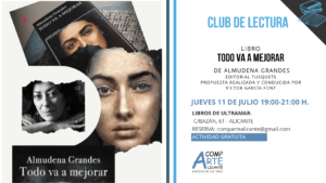cartel del club de lectura del libro todo va a mejorar de Almudena Grandes