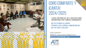 cartel del coro comparte curso 2024/2025