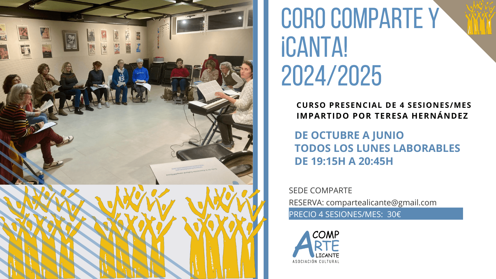 cartel del coro comparte curso 2024/2025