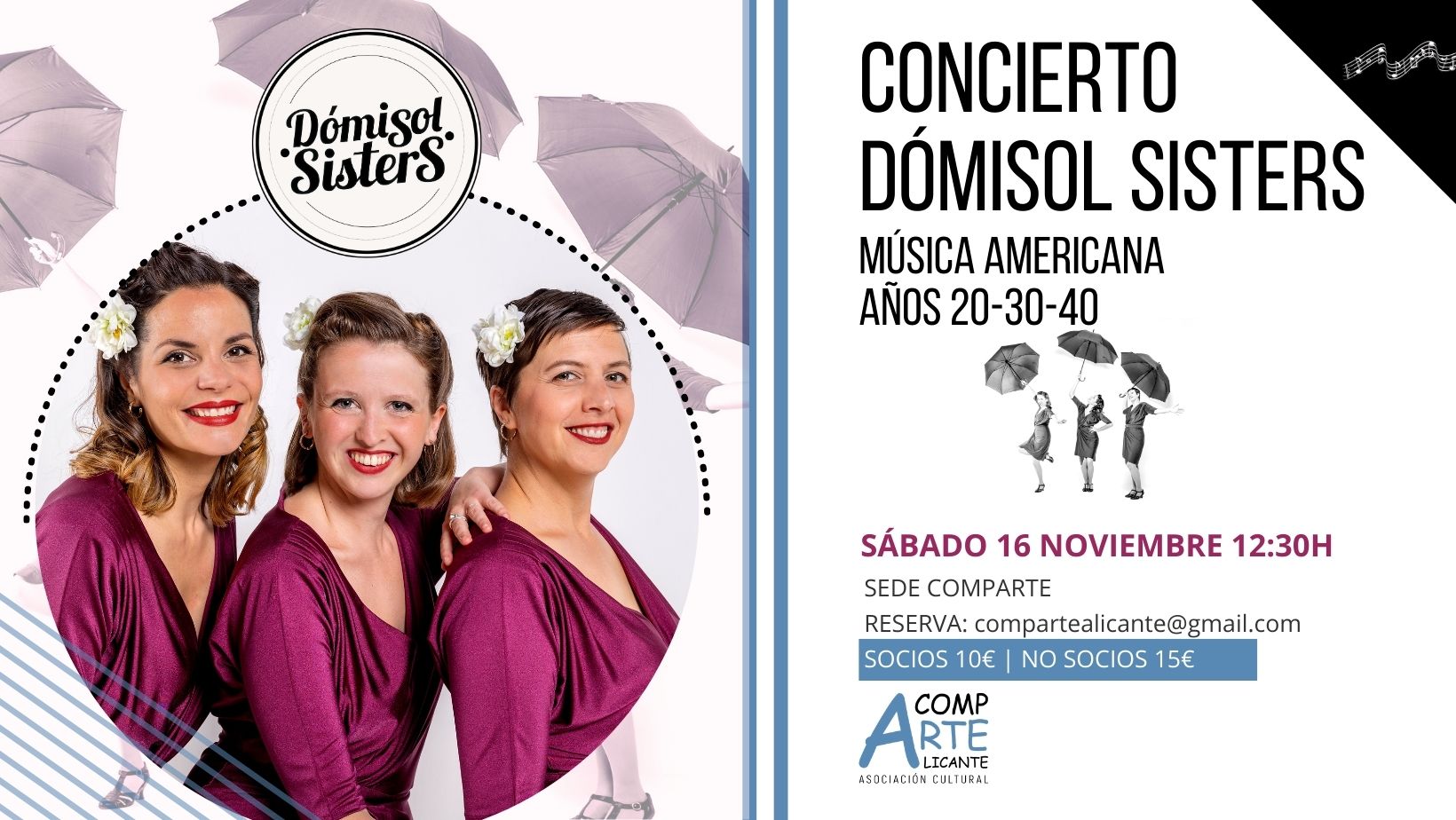 Dómisol Sisters en concierto Cartel