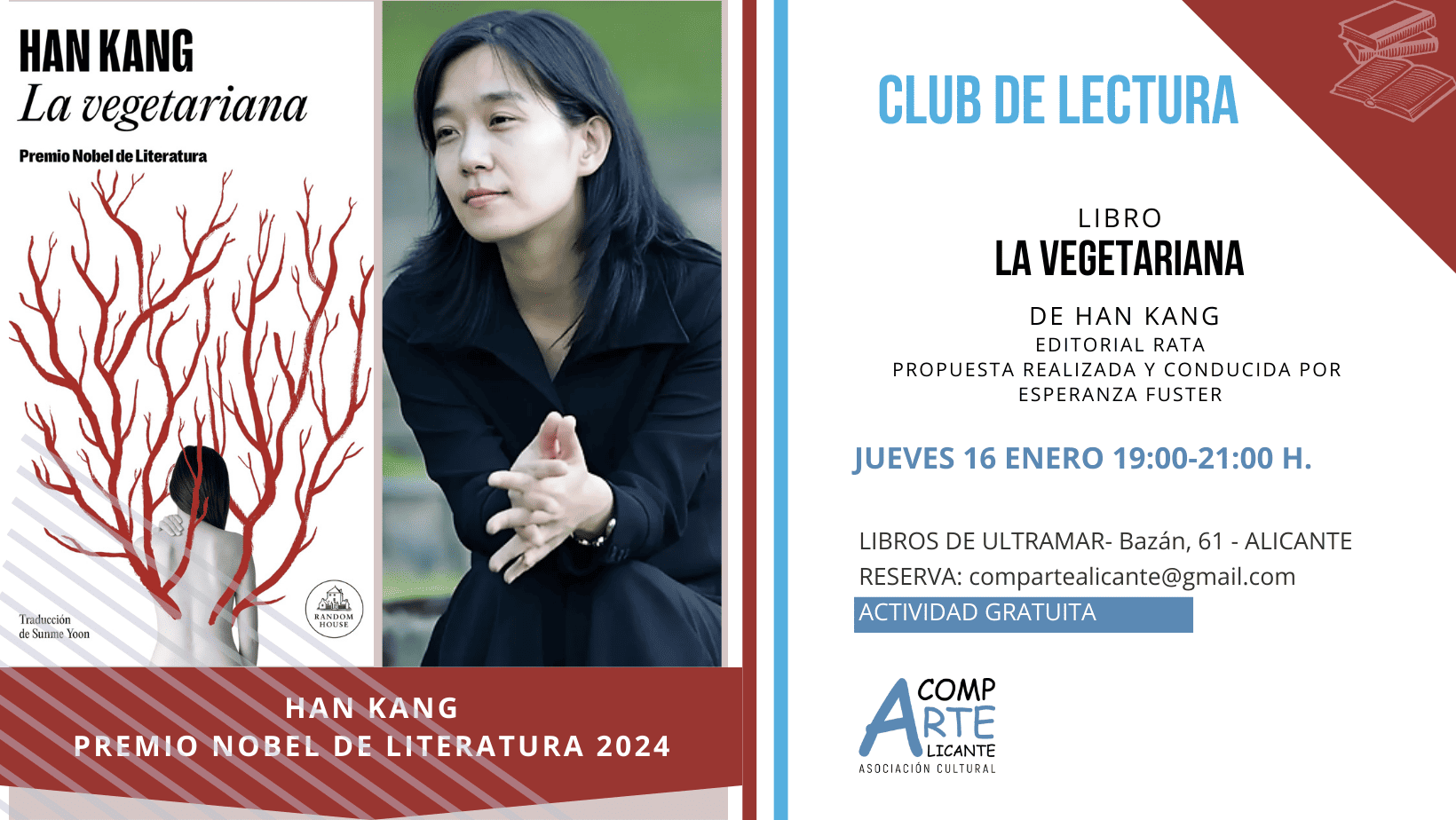cartel club de lectura La vegetariana