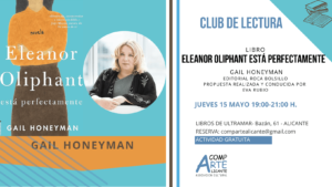cartel del club de lectura del libro Eleanor Oliphant esta perfectamente