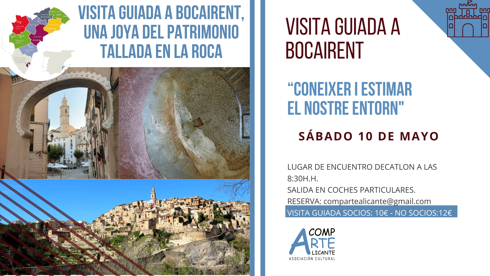 cartel de la visita guiada a Bocairent